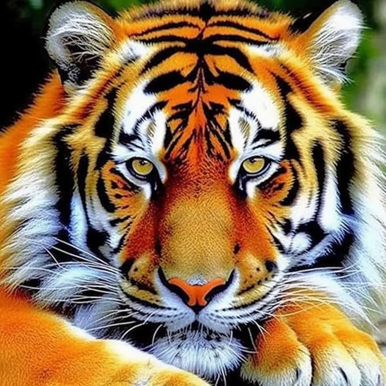 DIY 5D Diamond Art Kits for Adults, Tiger Diamond Painting Kits for Beginner, Animal Diamond Art with Round Full Drill Rhinestone Crafts Gem Arts for Home Wall Decor 12 * 12 inch